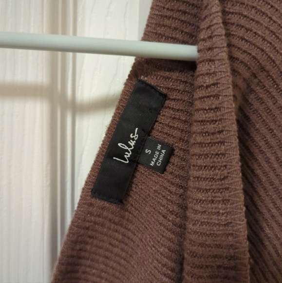 Brown Backless Sweater with Sash Belt from Lulu's - Picture 3 of 5